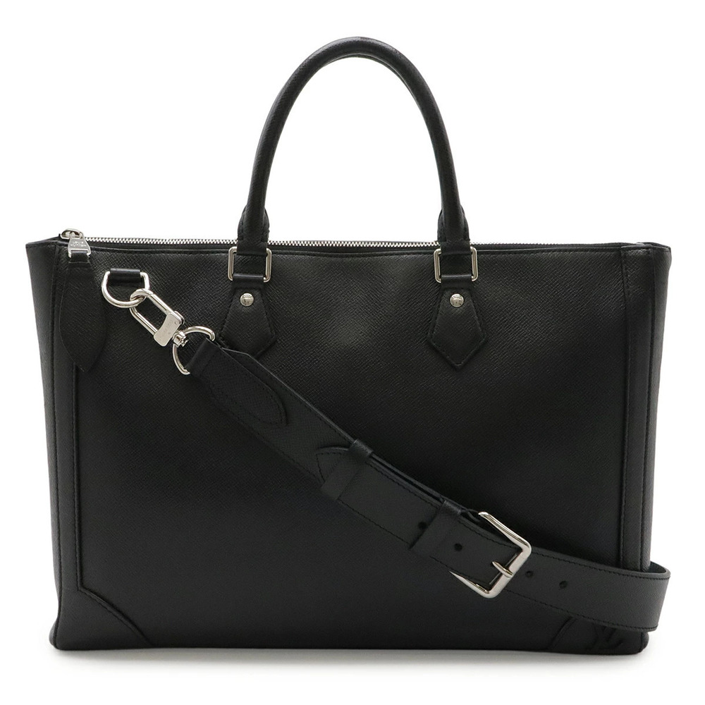 LOUIS VUITTON Taiga Slim Briefcase Business Bag Black